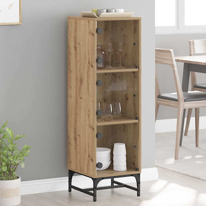 vidaXL Highboard with Glass Doors 35x37x120 cm