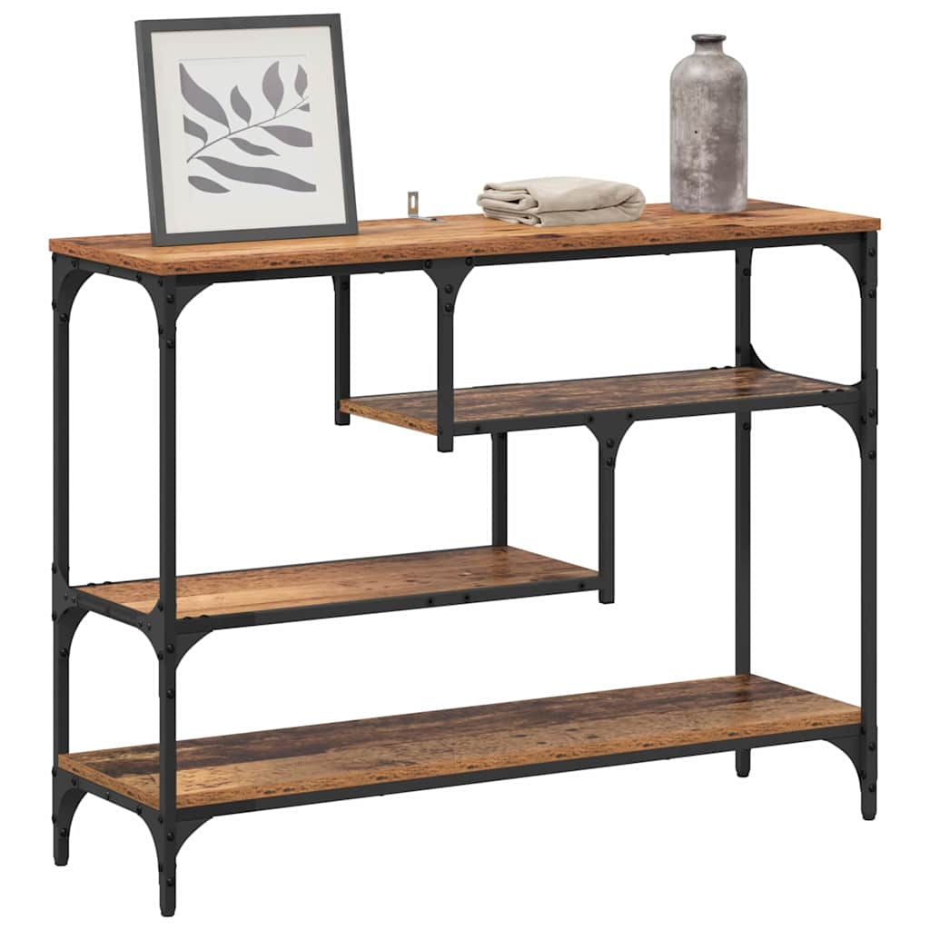 vidaXL Console Table Old Wood 100 x 30 x 75 cm Engineered wood 3