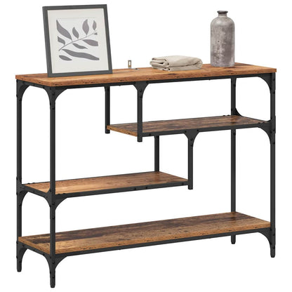 vidaXL Console Table Old Wood 100 x 30 x 75 cm Engineered wood 3