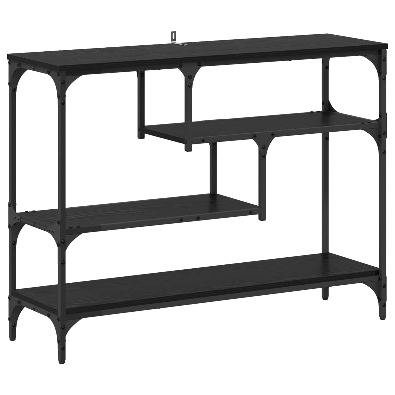 vidaXL Console Table Black Oak 100 x 30 x 75 cm Engineered wood 2