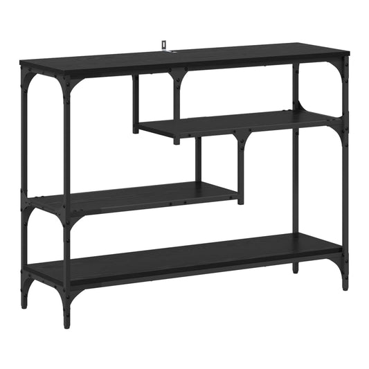 Console Table 100x30x75 cm Engineered Wood Black oak