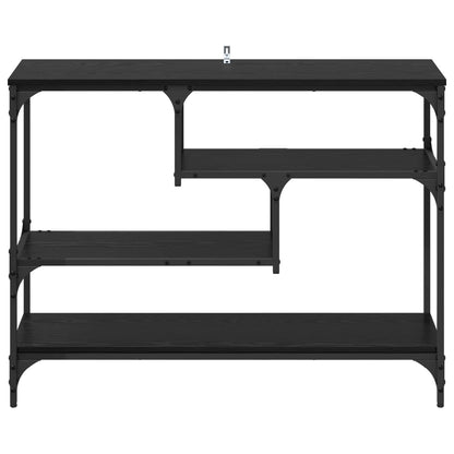 vidaXL Console Table Black Oak 100 x 30 x 75 cm Engineered wood 5