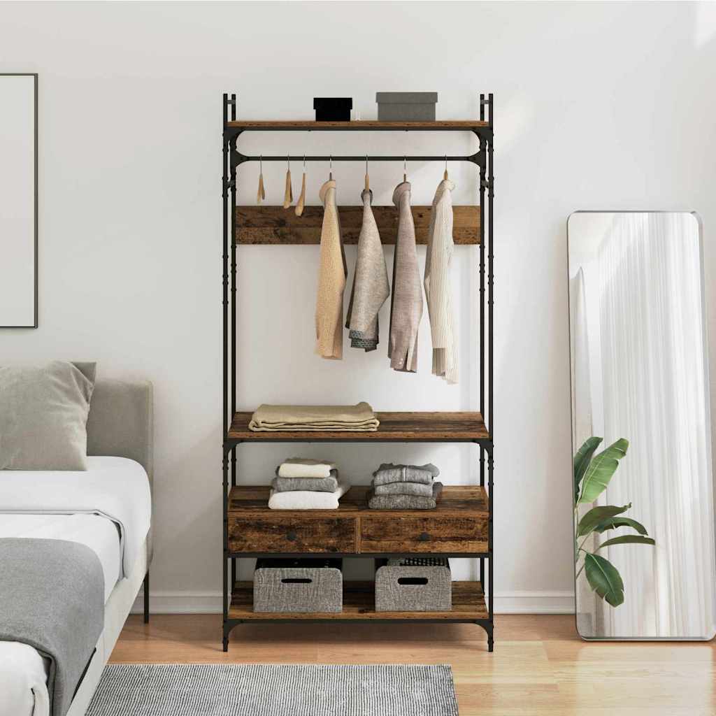 vidaXL Wardrobe Old wood 89 x 39 x 184.5 cm Engineered Wood 1
