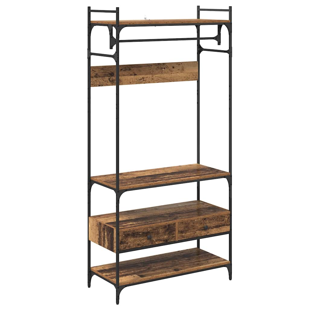 vidaXL Wardrobe Old wood 89 x 39 x 184.5 cm Engineered Wood 2