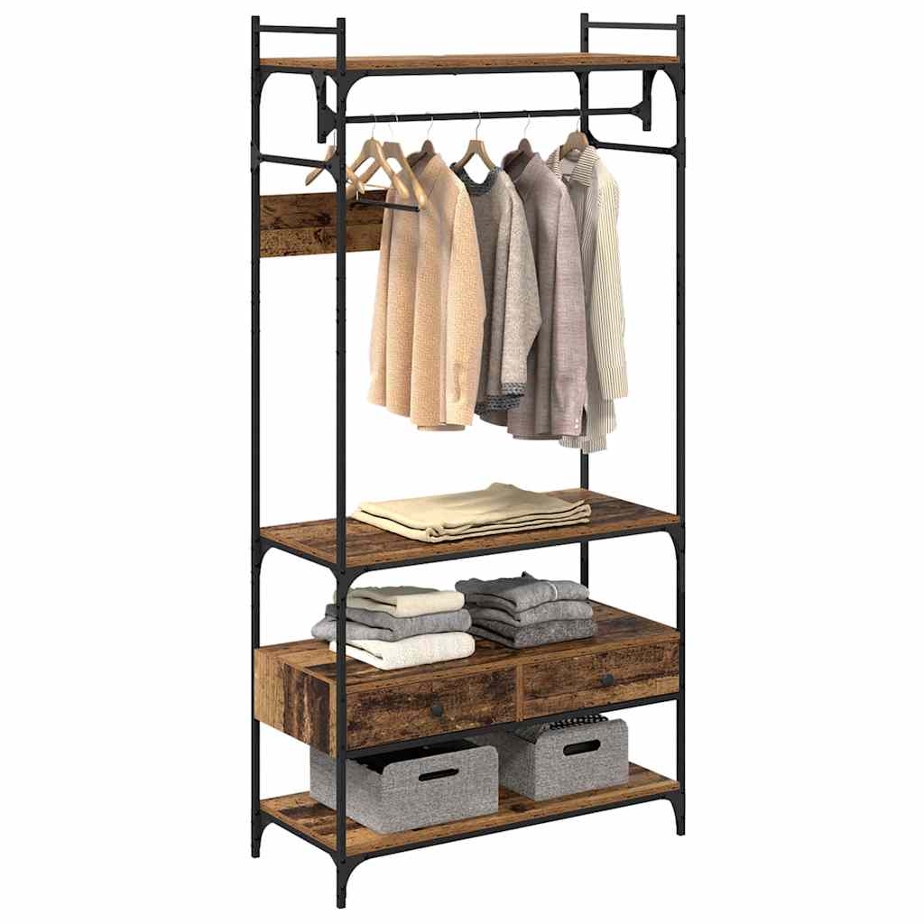 vidaXL Wardrobe Old wood 89 x 39 x 184.5 cm Engineered Wood 3