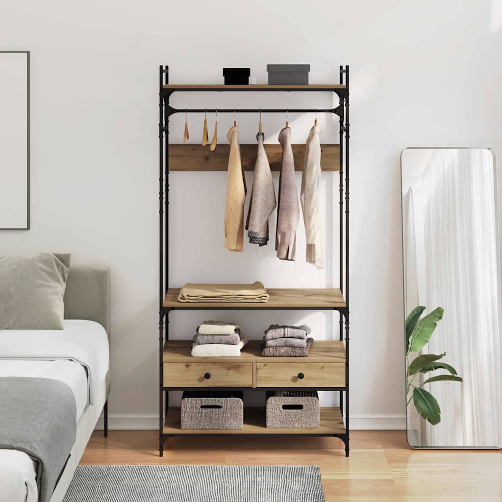 vidaXL Wardrobe Artisan oak 89 x 39 x 184.5 cm Engineered Wood 1