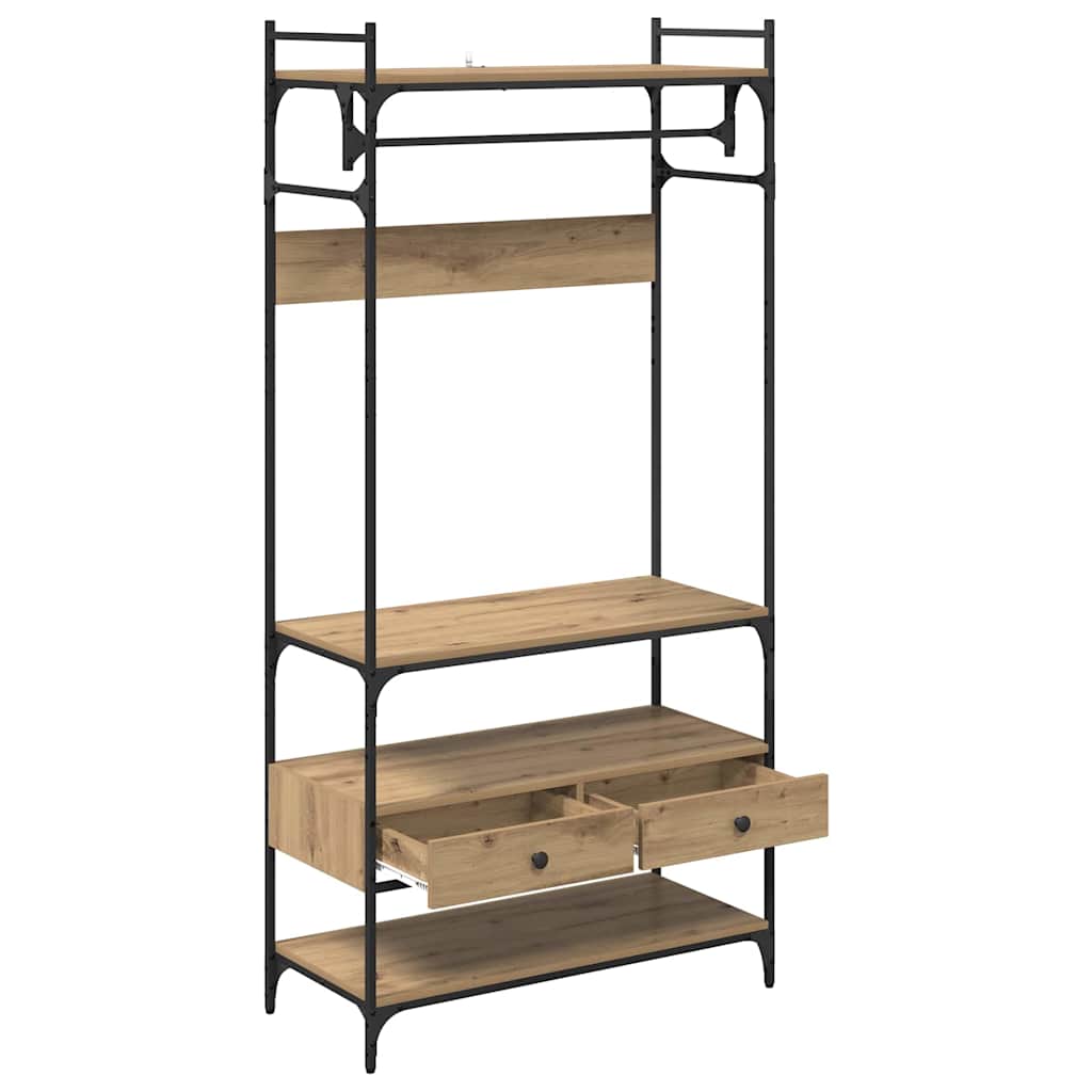 vidaXL Wardrobe Artisan oak 89 x 39 x 184.5 cm Engineered Wood 5