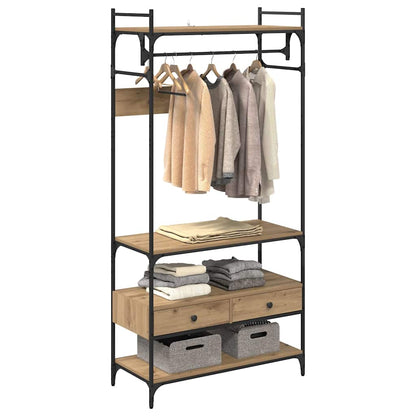 vidaXL Wardrobe Artisan oak 89 x 39 x 184.5 cm Engineered Wood 3