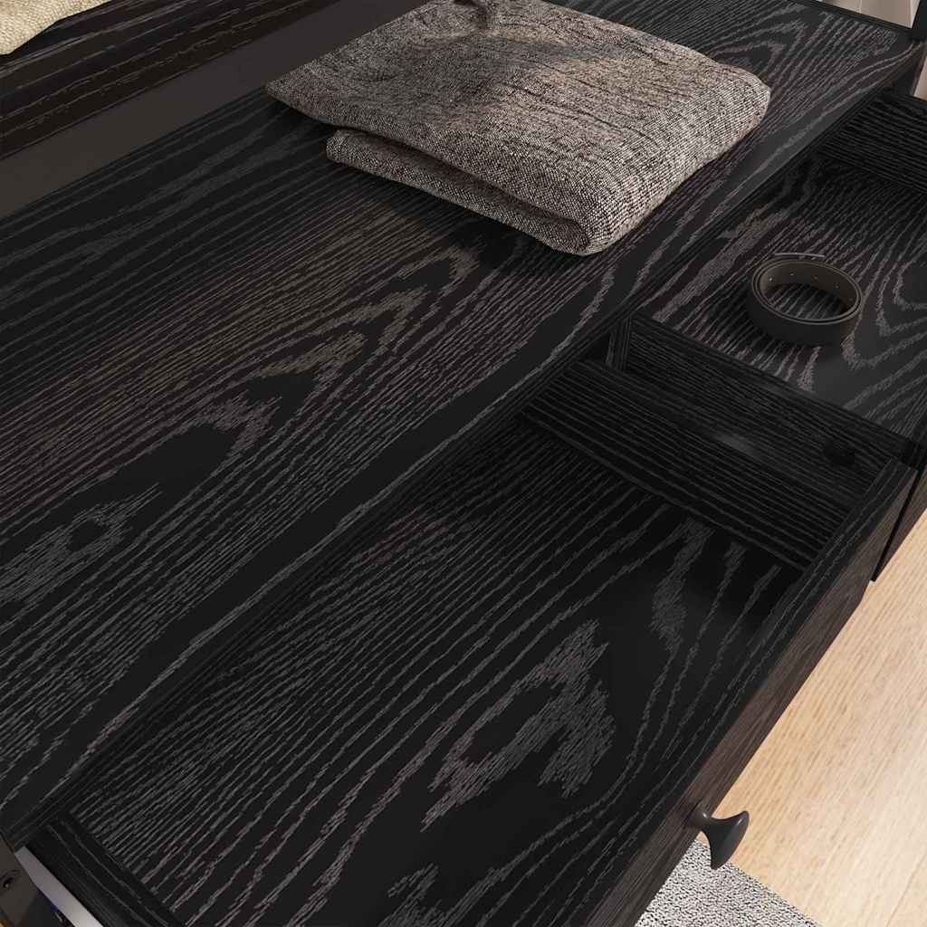 vidaXL Wardrobe Black oak 89 x 39 x 184.5 cm Engineered Wood 4
