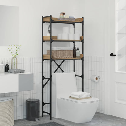 vidaXL Washing Machine Shelf with Shelf Artisan Oak 67 x 25 x 163 cm 1
