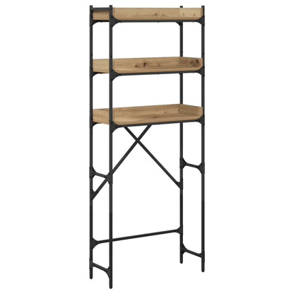 vidaXL Washing Machine Shelf with Shelf Artisan Oak 67 x 25 x 163 cm 2