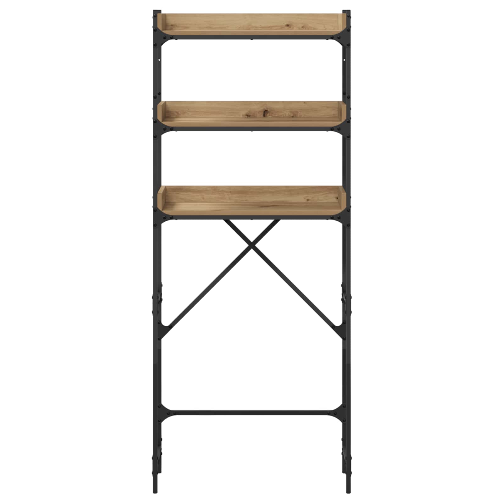 vidaXL Washing Machine Shelf with Shelf Artisan Oak 67 x 25 x 163 cm 5