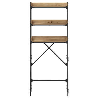 vidaXL Washing Machine Shelf with Shelf Artisan Oak 67 x 25 x 163 cm 5