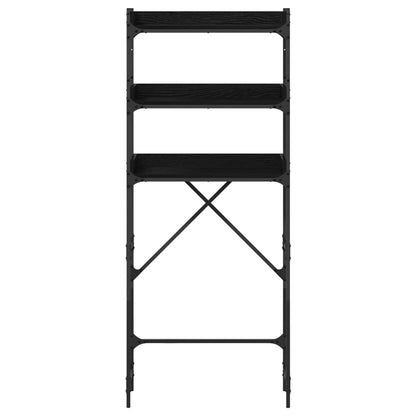 vidaXL Washing Machine Shelf with Shelf Black 0ak 67 x 25 x 163 cm 5
