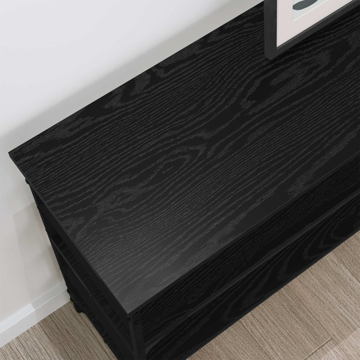 vidaXL Console Table Black oak 100 x 32 x 75 cm Engineered wood 4