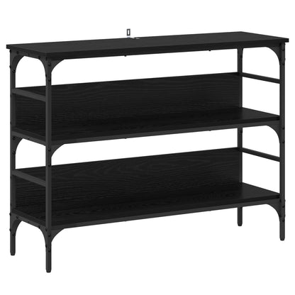 vidaXL Console Table Black oak 100 x 32 x 75 cm Engineered wood 2