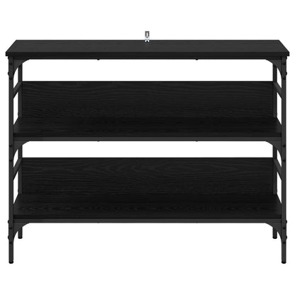 vidaXL Console Table Black oak 100 x 32 x 75 cm Engineered wood 5