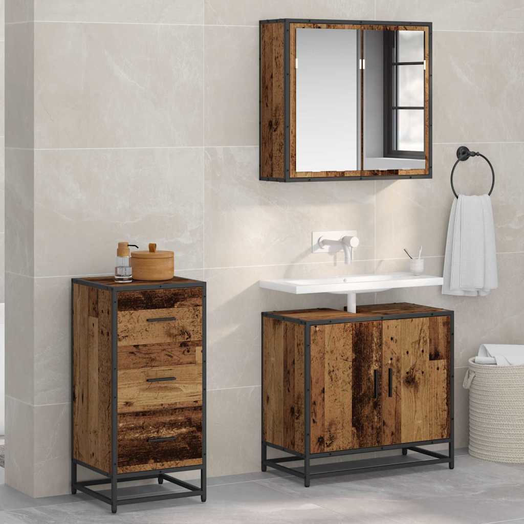 vidaXL Sideboard Old Wood 35.5 x 35 x76 cm 1