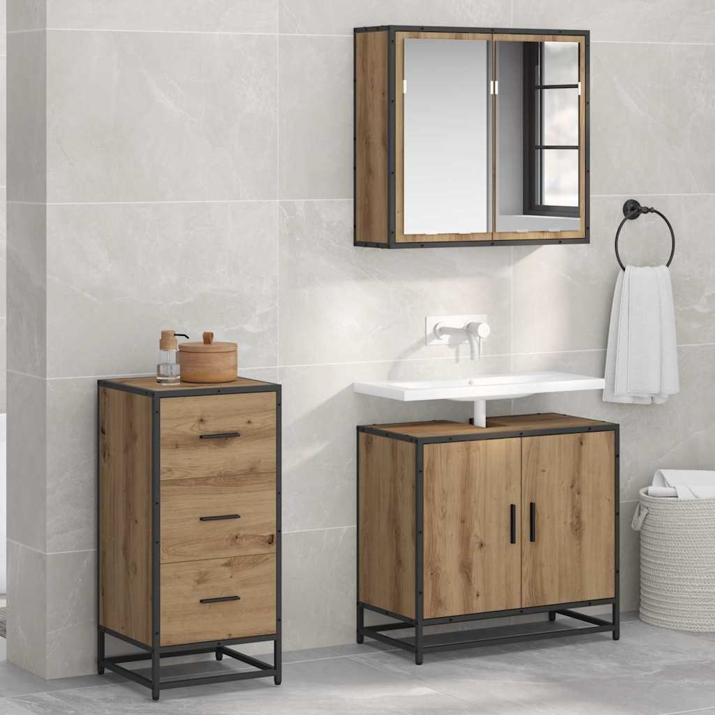 vidaXL Sideboard Artisan Oak 35.5 x 35 x76 cm 1
