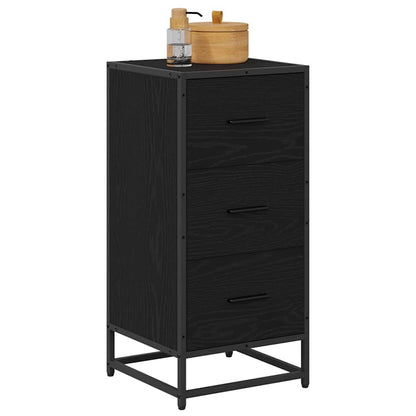 vidaXL Sideboard Black Oak 35.5 x 35 x76 cm 3