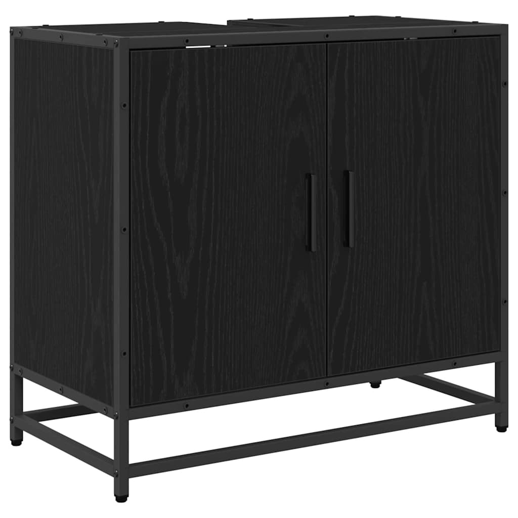 vidaXL Bathroom Sink Cabinet Black Oak 65 x 33 x 60 cm Engineered wood 2