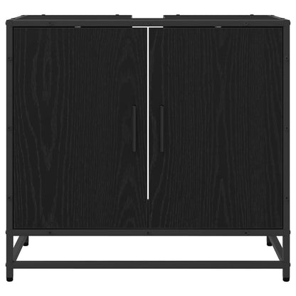 vidaXL Bathroom Sink Cabinet Black Oak 65 x 33 x 60 cm Engineered wood 6