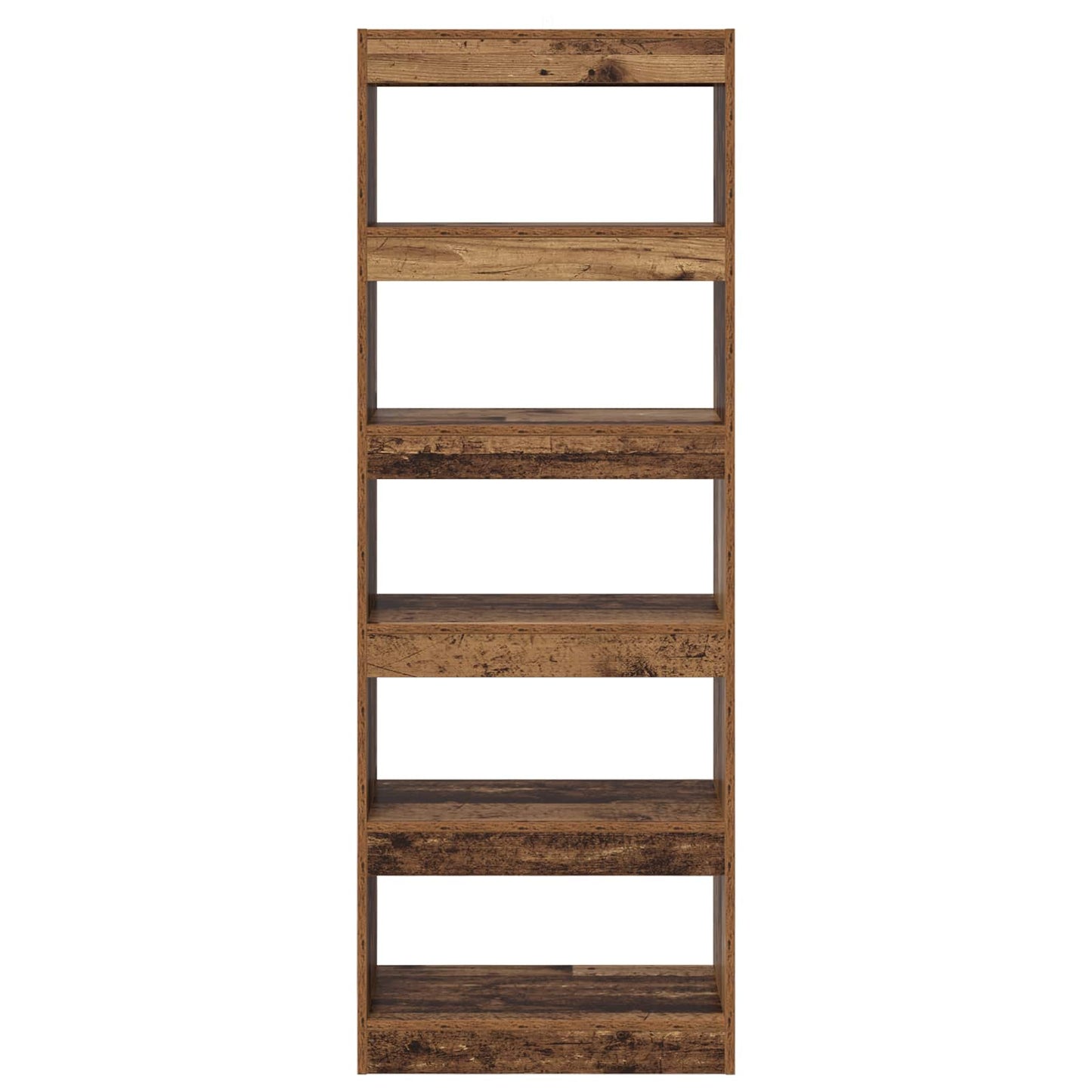 vidaXL Book Cabinet 5-Tier 60 x 30 x 166 cm Engineered Wood Old wood 5
