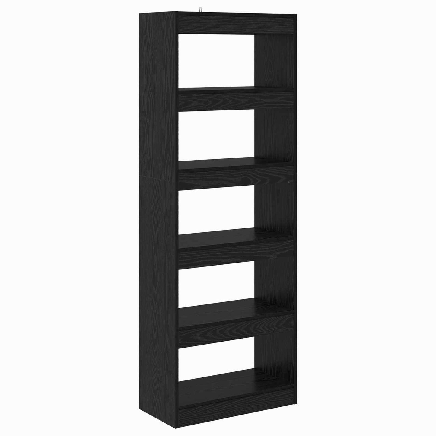 vidaXL Book Cabinet 5-Tier 60 x 30 x 166 cm Engineered Wood Black oak 2