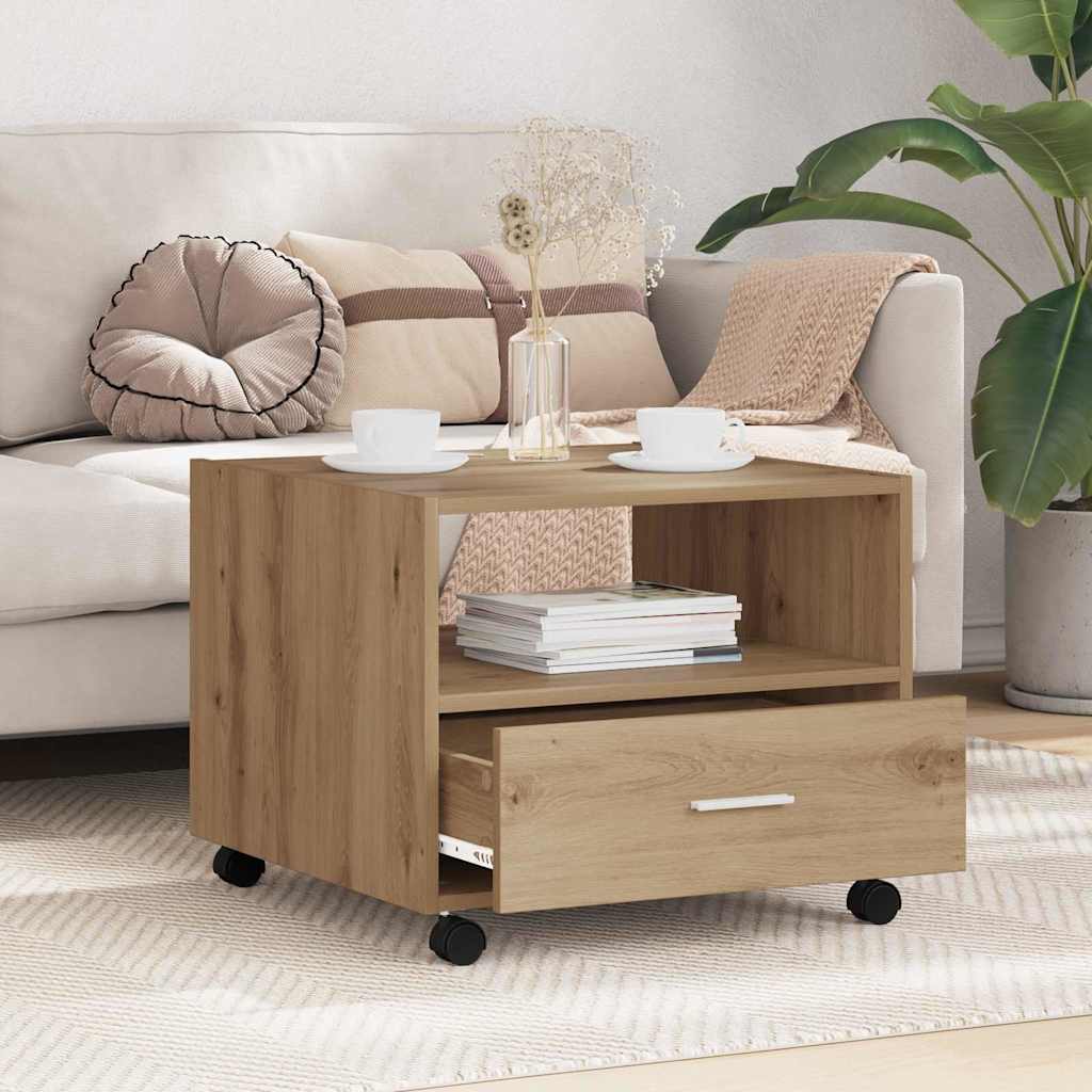 vidaXL Coffee Table Artisan Oak 55 x 55 x 45cm Engineered Wood 4