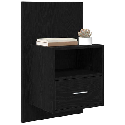 vidaXL Bedside Cabinet 2 pcs Black Oak 50 x 32.5 x 80cm 3