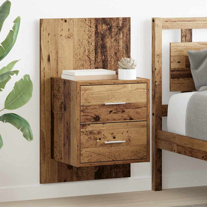 Wall-mounted Bedside Cabinet Old wood