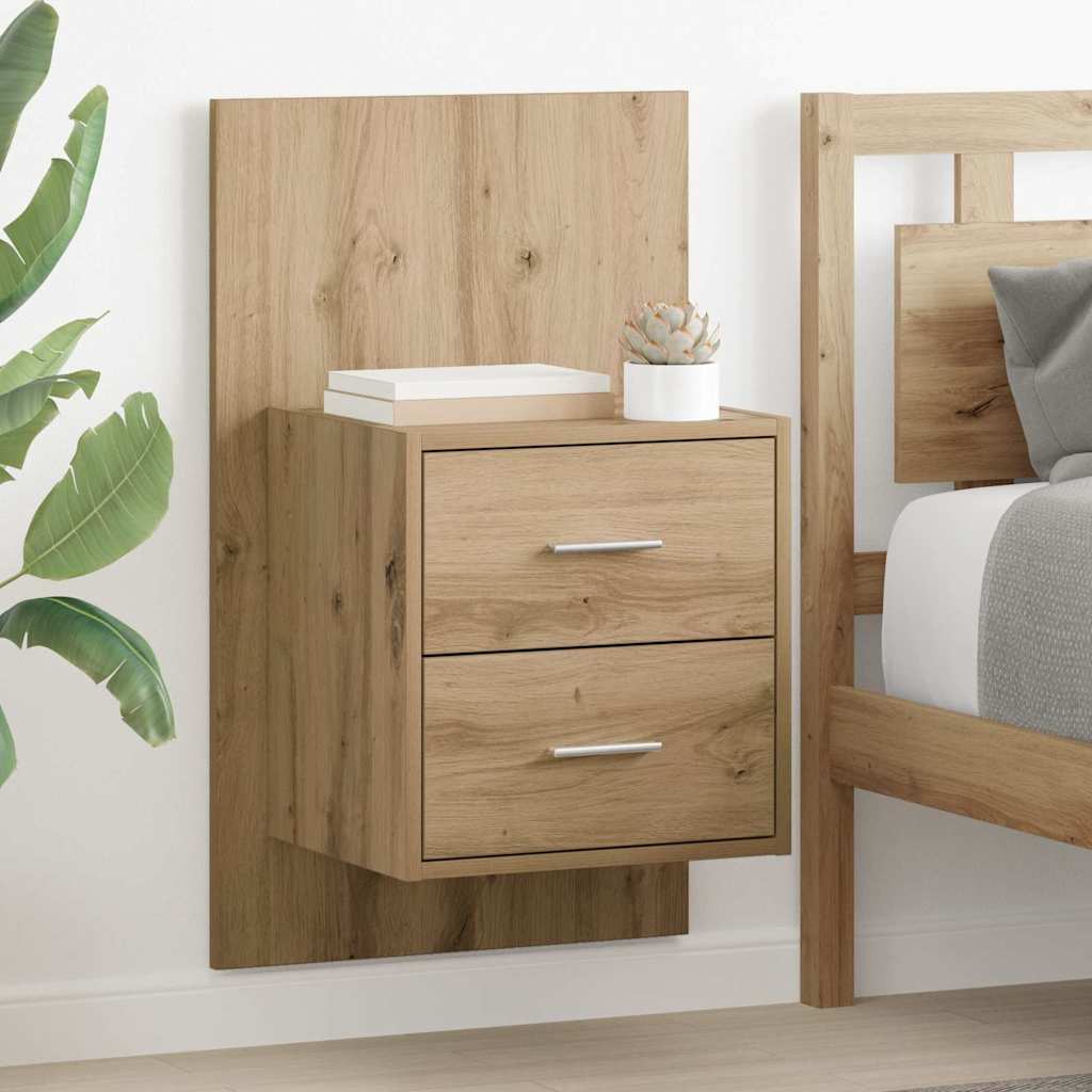 Wall-mounted Bedside Cabinet Artisan oak