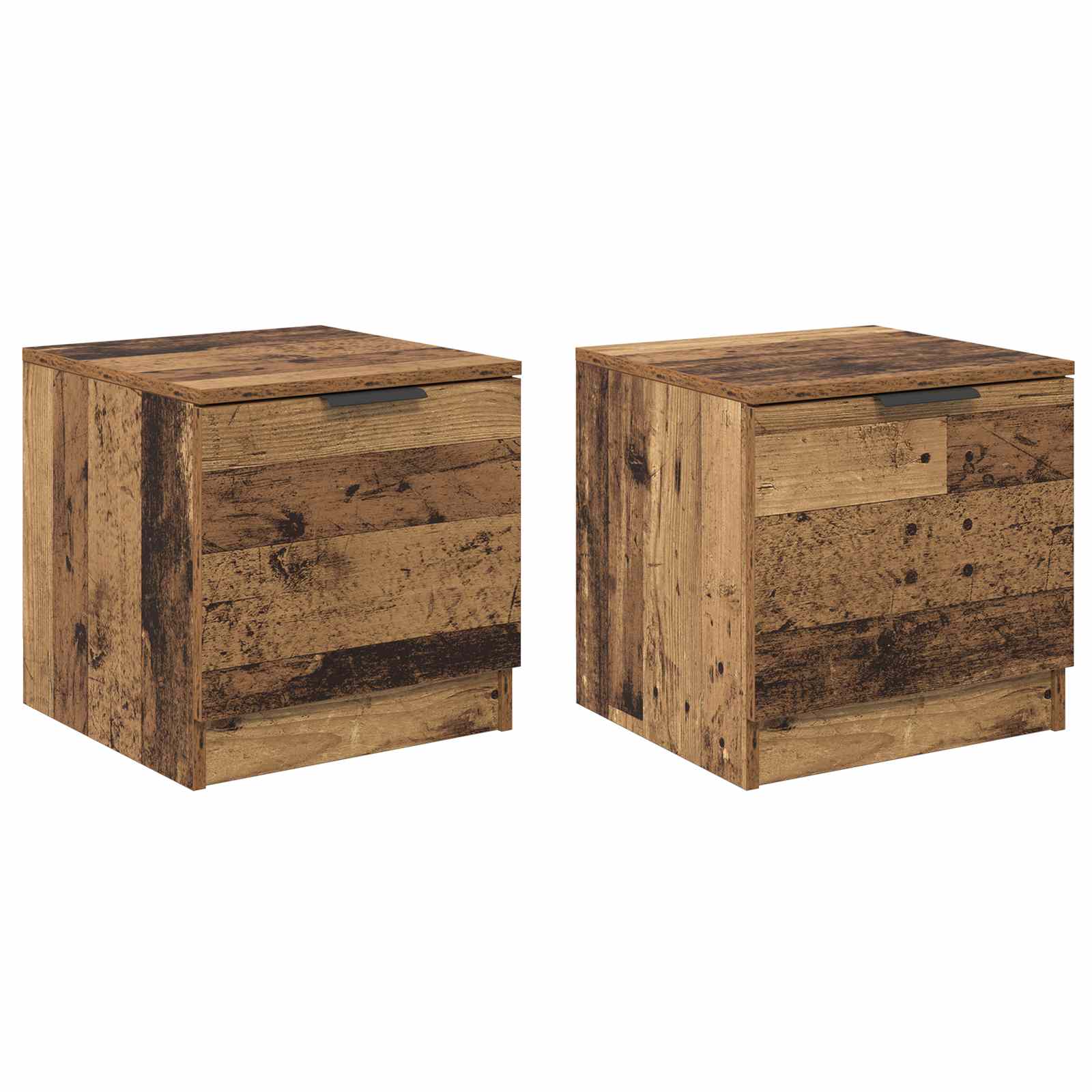 vidaXL Bed Cabinet 2 pcs Old Wood 40 x 39 x 40cm Engineered Wood 2