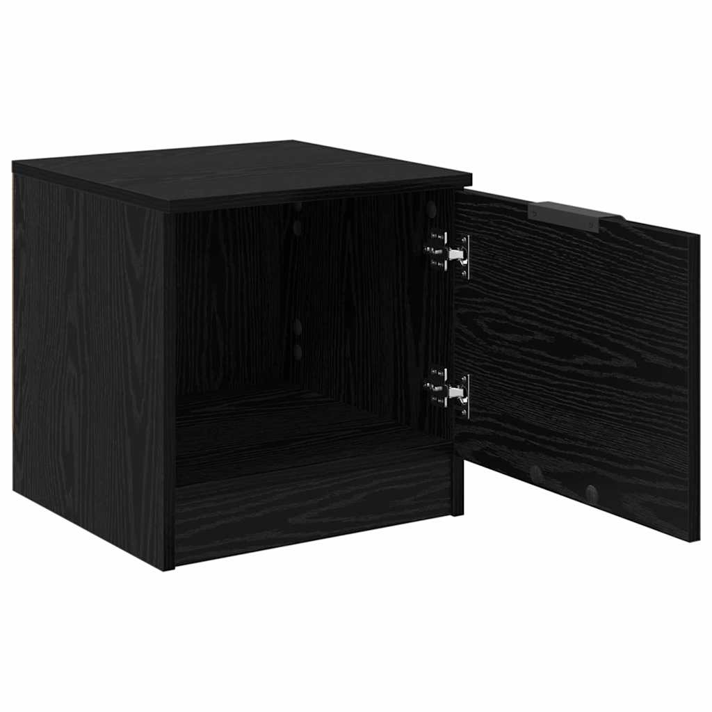vidaXL Bed Cabinet 2 pcs Black Oak 40 x 39 x 40cm Engineered Wood 5