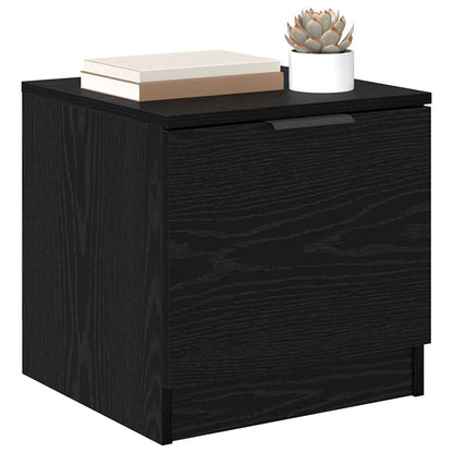 vidaXL Bed Cabinet 2 pcs Black Oak 40 x 39 x 40cm Engineered Wood 3