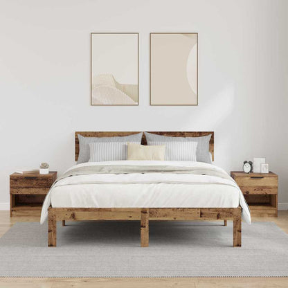 vidaXL Bed Cabinet 2 pcs Old Wood 40 x 39 x 40cm Engineered Wood 4