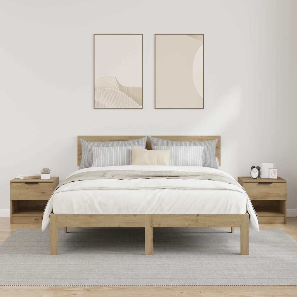 vidaXL Bed Cabinet 2 pcs Artisan Oak 40 x 39 x 40cm Engineered Wood 4