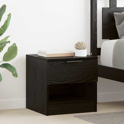 vidaXL Bed Cabinet 2 pcs Black Oak 40 x 39 x 40cm Engineered Wood 1