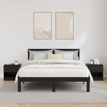 vidaXL Bed Cabinet 2 pcs Black Oak 40 x 39 x 40cm Engineered Wood 4