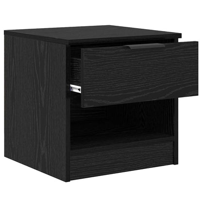 vidaXL Bed Cabinet 2 pcs Black Oak 40 x 39 x 40cm Engineered Wood 5