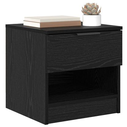 vidaXL Bed Cabinet 2 pcs Black Oak 40 x 39 x 40cm Engineered Wood 3