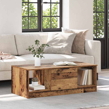vidaXL Coffee Table Old Wood 102 x 50 x 36cm Engineered Wood 1