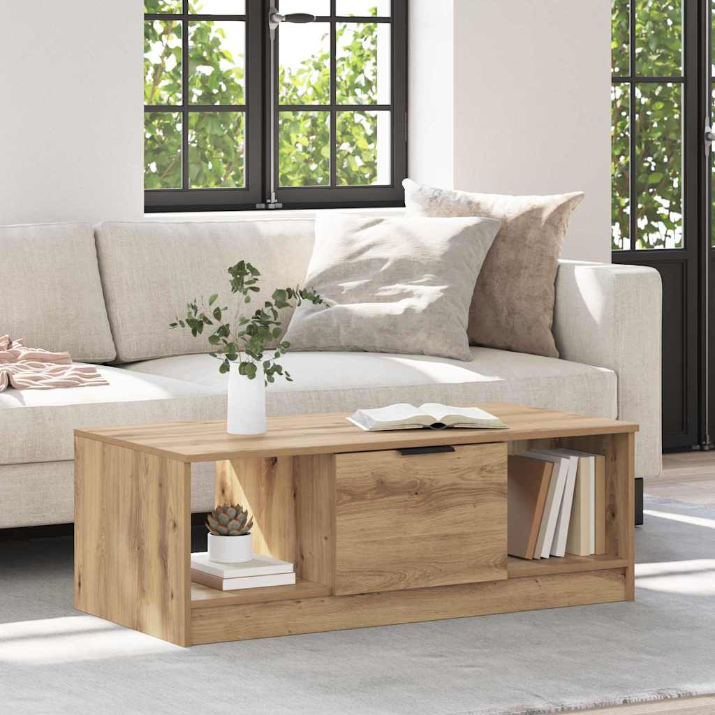 vidaXL Coffee Table Artisan Oak 102 x 50 x 36cm Engineered Wood 1