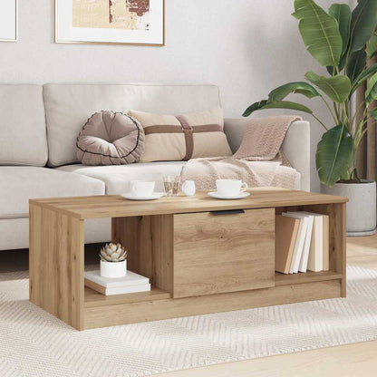 vidaXL Coffee Table Artisan Oak 102 x 50 x 36cm Engineered Wood 4