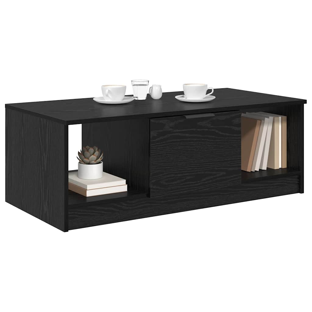 vidaXL Coffee Table Black Oak 102 x 50 x 36cm Engineered Wood 3