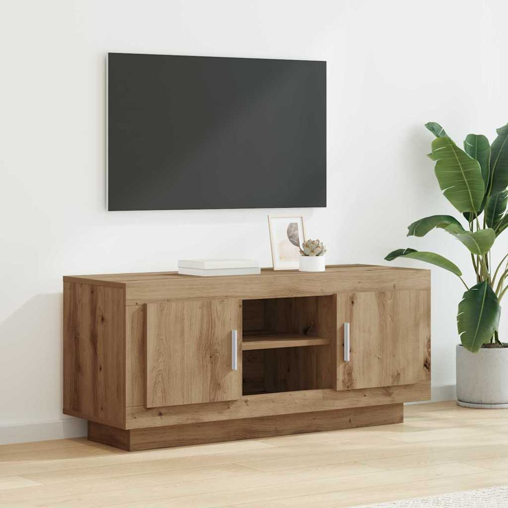 vidaXL TV Cabinet 102 x 35 x 45 cm Artisan Oak Engineered Wood 1