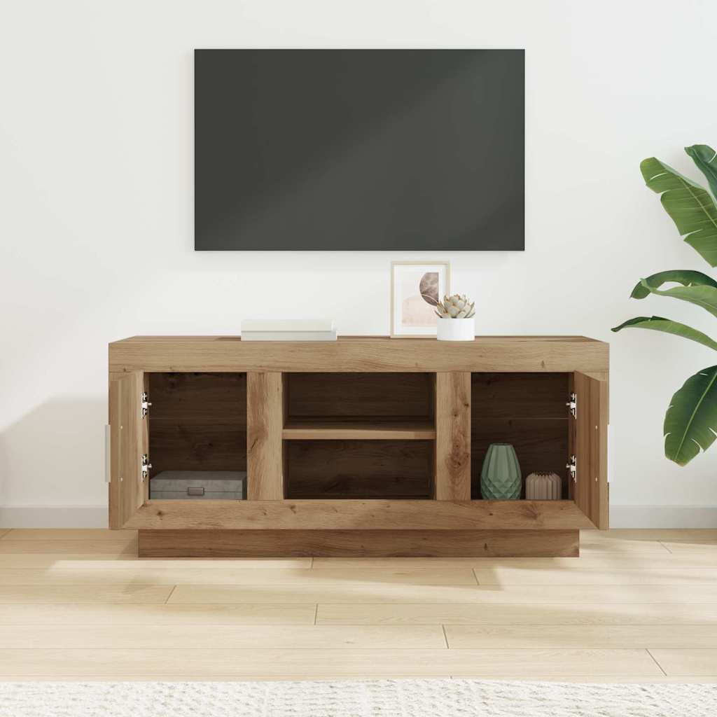 vidaXL TV Cabinet 102 x 35 x 45 cm Artisan Oak Engineered Wood 4