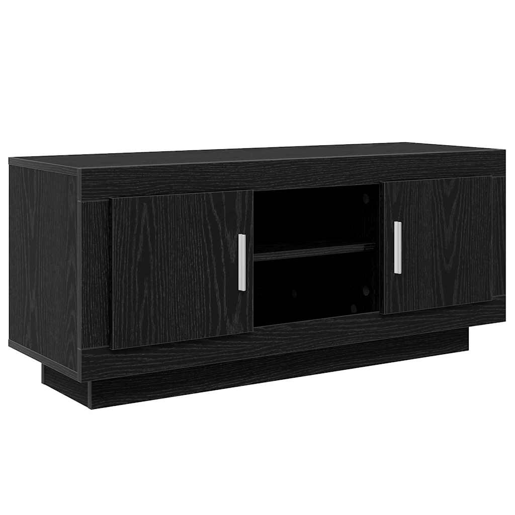 vidaXL TV Cabinet 102 x 35 x 45 cm Black Oak Engineered Wood 2