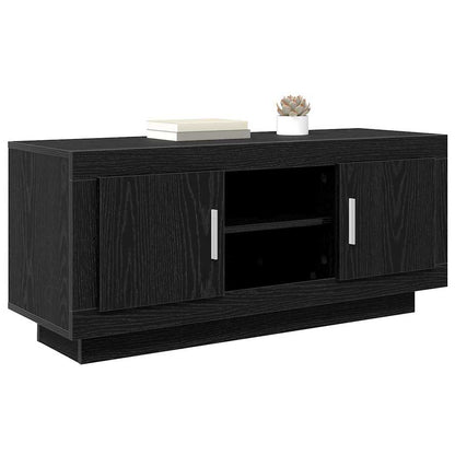 vidaXL TV Cabinet 102 x 35 x 45 cm Black Oak Engineered Wood 3