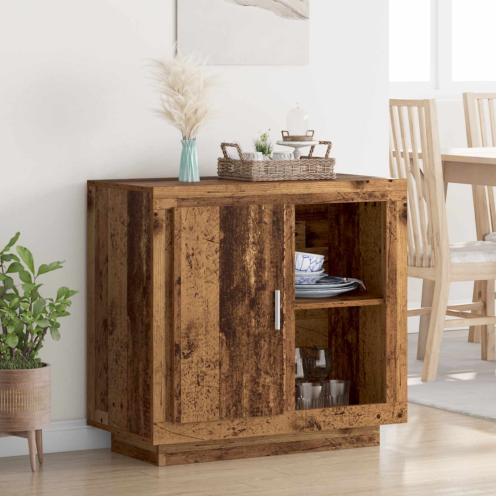 vidaXL Sideboard Old Wood 80 x 40 x 75 cm Engineered Wood 1